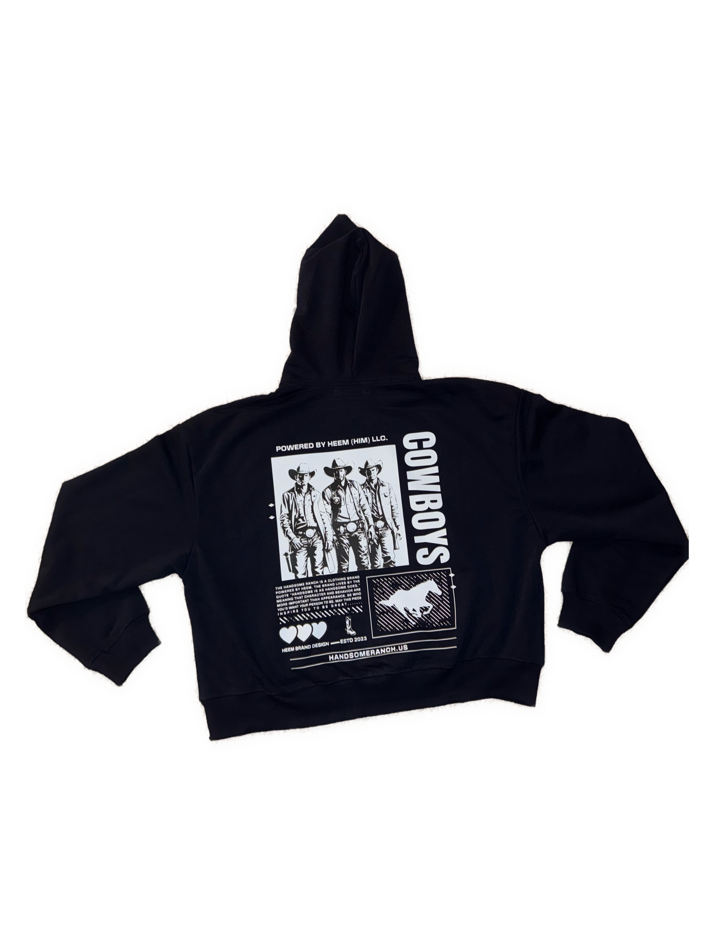 “Cowboys” Cropped Oversized Hoodie