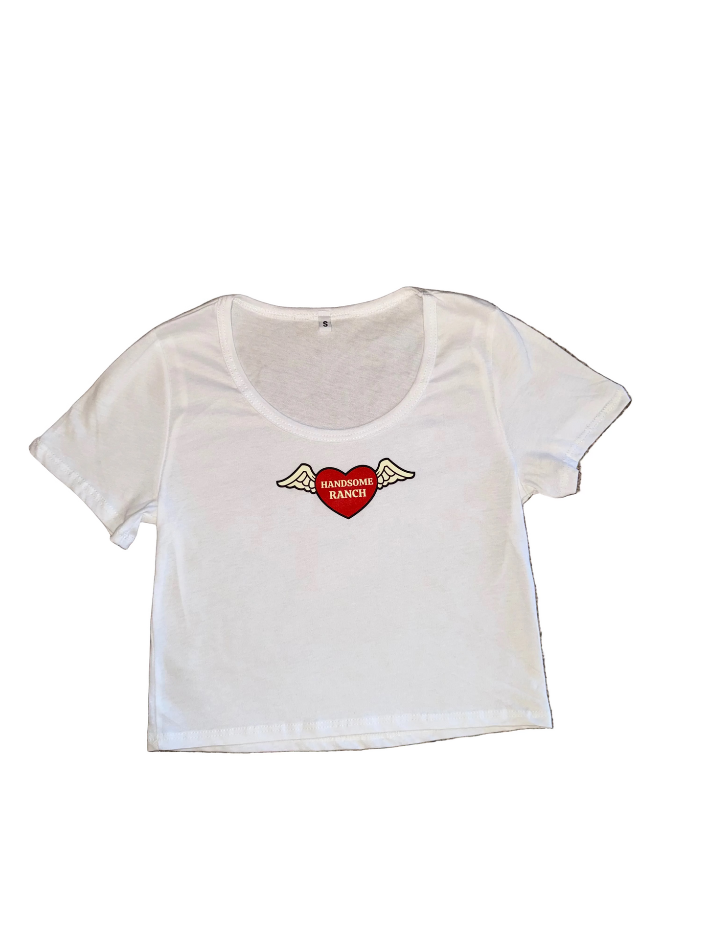 Winged Heart Cropped Baby Tee